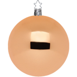 Christbaumkugeln apricot glänzend Ø 8cm - Inge-Glas Christbaumschmuck