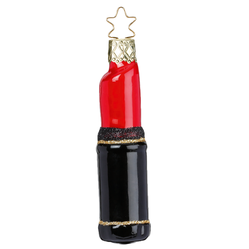 Lippenstift 8,5cm Red Temptation - Inge-Glas Christbaumschmuck