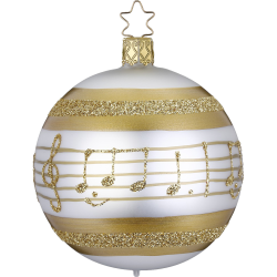 Christbaumkugel Weihnachtsmelodie Ø 8cm Inge-Glas® Christbaumschmuck