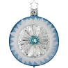 Reflexkugel, Weihnachtskugel Winterjubel Azurblau opal Ø 8cm Inge-Glas® Christbaumschmuck