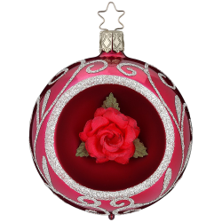 Reflexkugel Weihnachtskugel dahlierot opal glanz Ø 8cm Inge-Glas® Christbaumschmuck