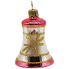 Glocke Lauscha Nostalgie rot Ø 5cm - Schatzhauser Christbaumschmuck