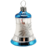 Glocke Lauscha Nostalgie blau Ø 5cm - Schatzhauser Christbaumschmuck