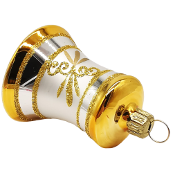 Glocke Lauscha Nostalgie gold Ø 5cm - Schatzhauser Christbaumschmuck