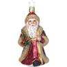 Eleganter Nikolaus 12cm Inge-Glas Christbaumschmuck - Sammlerstück