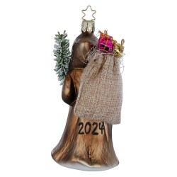 Traditioneller Weihnachtsmann 13,5cm Inge-Glas Sammlerstück