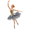 Ballerina Set, Ballett Tänzerin 18cm, Delftblau - Goodwill
