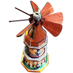 Pyramide viktorianisch 13cm - Schatzhauser Christbaumschmuck, Lauschaer Glaskunst