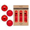 Glas Christbaumkugeln Set Ø 8cm, 12 Kugeln/Box, Merry Red- Magic by Inge-Glas
