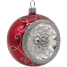 Reflexkugel stierblut glanz / silber Ø 8cm Schatzhauser Thüringer Glas und Weihnachtsschmuck