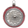 Reflexkugel stierblut glanz / silber Ø 8cm Schatzhauser Thüringer Glas und Weihnachtsschmuck