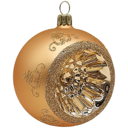 Reflexkugel gold matt Ø8cm Schatzhauser Thüringer Glas und Weihnachtsschmuck