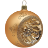 Reflexkugel gold matt Ø8cm Schatzhauser Thüringer Glas und Weihnachtsschmuck