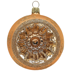 Reflexkugel gold matt Ø8cm Schatzhauser Thüringer Glas und Weihnachtsschmuck