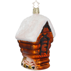 Hexenhaus, Hühnerhaus Baba Jaga, Märchen Christbaumschmuck 12cm Inge-Glas Manufaktur