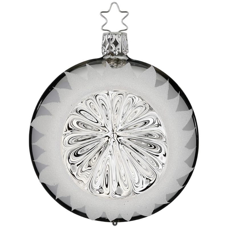 Reflexkugel Christbaumkugel silberner Glanz Ø 8cm Inge-Glas® Christbaumschmuck Reflexkugel Christbaumkugel silberner Glanz Ø 8cm Inge-Glas® Christbaumschmuck