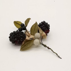 Heidelbeeren, Glaskugeln, Brombeeren, kleines Kunsthandwerk Schatzhauser Weihnachtsschmuck
