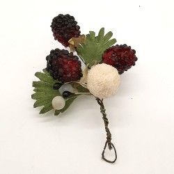 Schneekugel, Glaskugeln, Brombeeren, kleines Kunsthandwerk Schatzhauser Weihnachtsschmuck