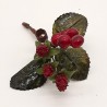 Beerenzweig, Himbeeren, kleines Kunsthandwerk Schatzhauser Weihnachtsschmuck