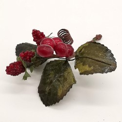 Beerenzweig, Himbeeren, kleines Kunsthandwerk Schatzhauser Weihnachtsschmuck