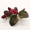 Beerenzweig, Himbeeren, kleines Kunsthandwerk Schatzhauser Weihnachtsschmuck