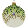 Weihnachtskugel Royal grün Ø 10cm - Schatzhauser Weihnachtschmuck