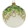 Weihnachtskugel Royal grün Ø 10cm - Schatzhauser Weihnachtschmuck