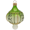 Zwiebel, Glasornament, Royal grün 9 x Ø 7cm - Schatzhauser Weihnachtschmuck