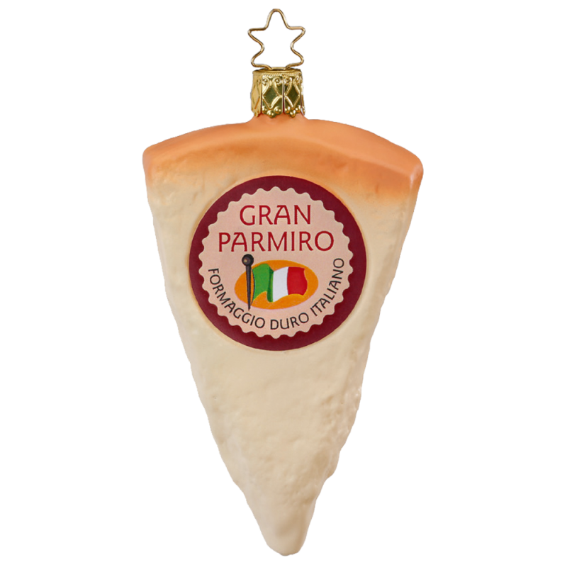 Parmesan Käse 11,5cm Inge-Glas® Manufaktur Weihnachtsschmuck