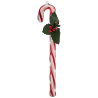 Zuckerstange zweifarbig rot weiß gedreht, 23cm Stechpalmenzweig, Weihnachtsschmuck