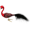 Pfau, Pfauenpracht 9cm Glasvogel mit Clip, Inge - Glas Christbaumschmuck