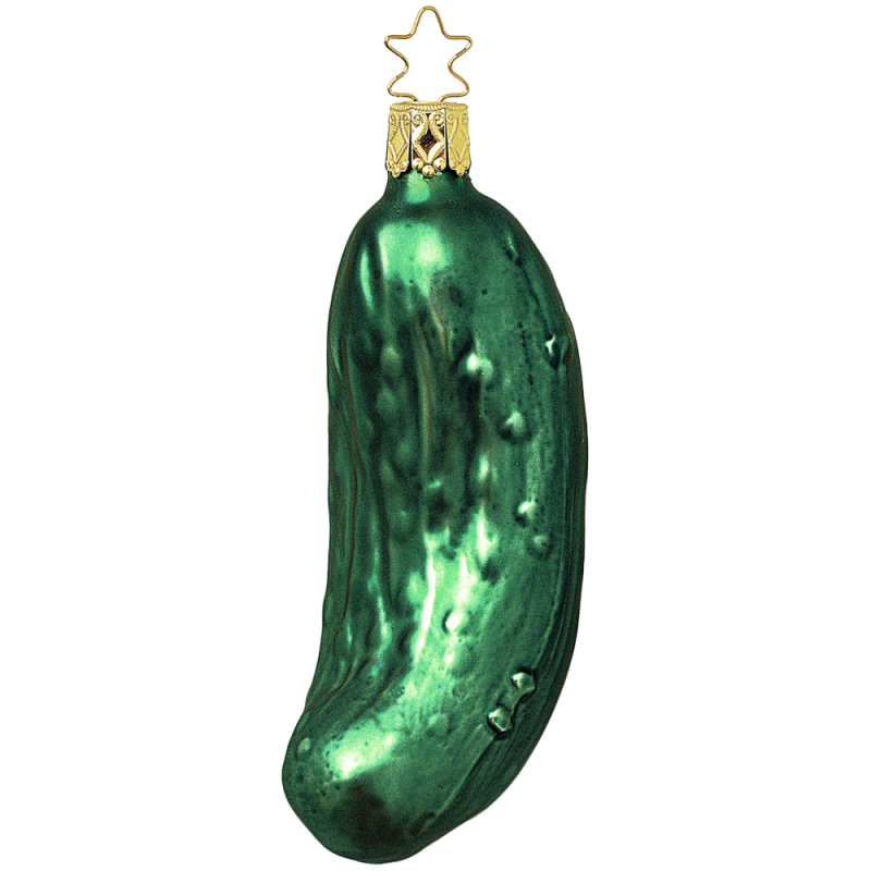 Gurke, Weihnachtsgurke 10,5cm grün, Inge - Glas Christbaumschmuck Gurke, Weihnachtsgurke 10,5cm grün, Inge - Glas Christbaumschmuck
