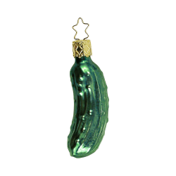 kleine grüne Gurke, Weihnachtsgurke 7cm - Inge-Glas Christbaumschmuck