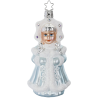 Schneeflöckchen, frostblau 12,5cm Inge-Glas Glasschmuck Weihnachtsschmuck