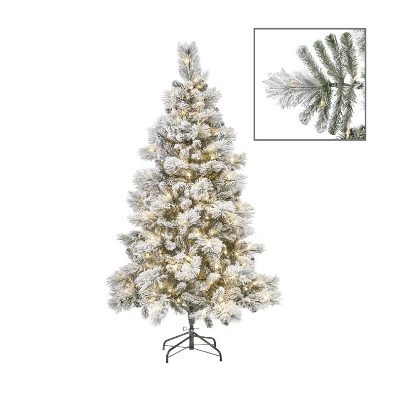 künstlicher Kiefer Weihnachtsbaum, verschneit, beleuchtet 450 LED, 225cm, 1008 tps künstlicher Kiefer Weihnachtsbaum, verschneit, beleuchtet 450 LED, 225cm, 1008 tps