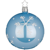Christbaumkugel Schneezauber Azurblau opal Ø 8cm Inge-Glas Christbaumschmuck