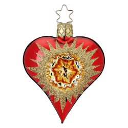 Reflexherz, Herz 8cm - Inge-Glas Christbaumschmuck