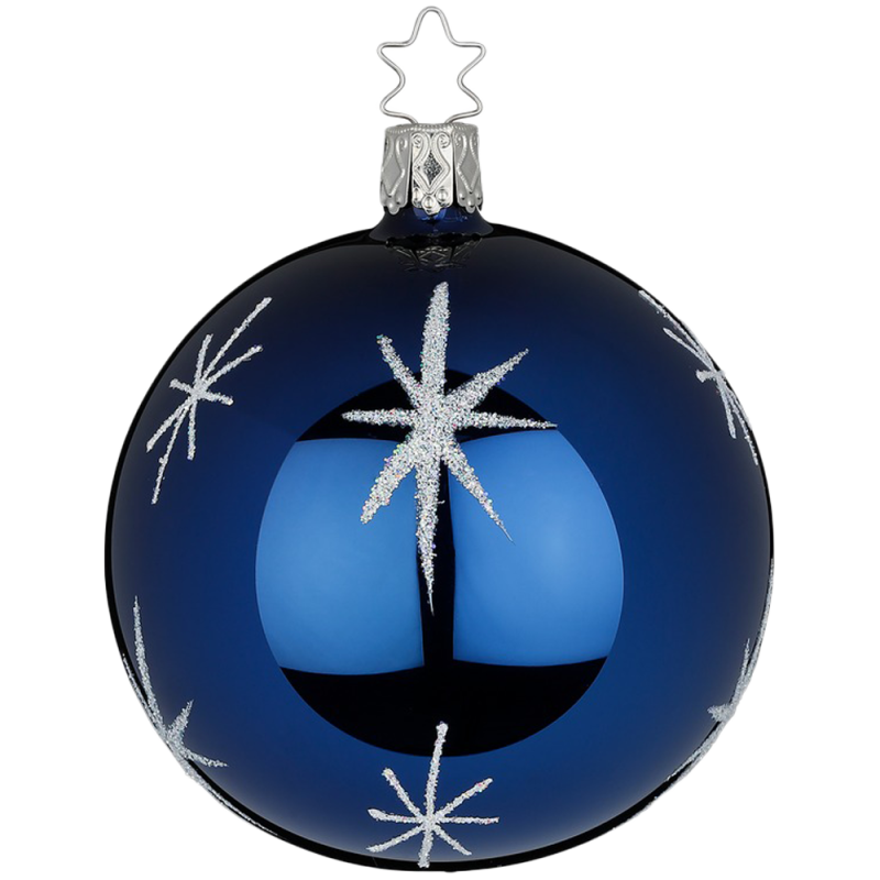 Christbaumkugel Sternentanz Mitternachtblau Ø 8cm Inge-Glas Christbaumschmuck Christbaumkugel Sternentanz Mitternachtblau Ø 8cm Inge-Glas Christbaumschmuck
