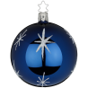 Christbaumkugel Sternentanz Mitternachtblau Ø 8cm Inge-Glas Christbaumschmuck