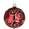 Christbaumkugel Strahlende Leidenschaft Imperialrot glänzend Ø 8cm Inge-Glas Christbaumschmuck