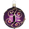Christbaumkugel Strahlende Leidenschaft Royalviolett glänzend Ø 8cm Inge-Glas Christbaumschmuck