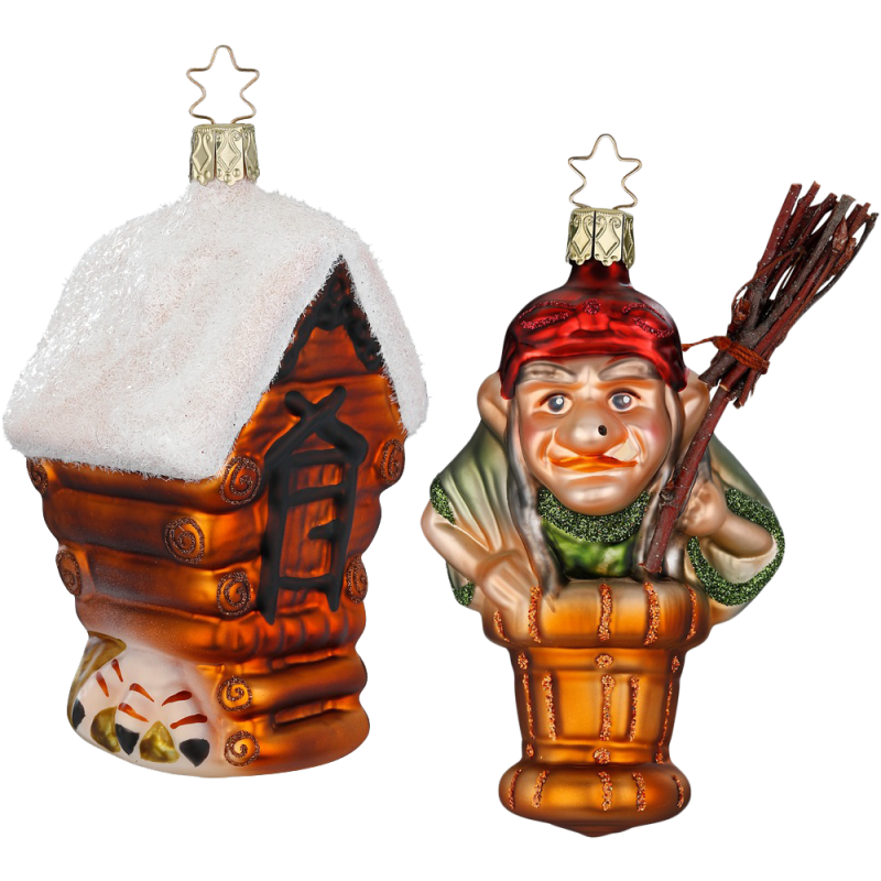 Abenteuer aus dem Zauberwald Hexe Baba Jaga - Inge-Glas Weihnachtsschmuck