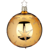 Christbaumkugel funkelnde Sterne Ø 8cm inkagold glänzend Inge-Glas Christbaumschmuck
