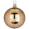 Christbaumkugel funkelnde Sterne Ø 8cm brokatgold glänzend Inge-Glas Christbaumschmuck
