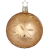Christbaumkugel Freudentanz Ø 8cm Brokatgold matt Inge-Glas Christbaumschmuck
