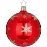 Christbaumkugel Sternenlicht Ø 8cm rot opal glänzend Inge-Glas Christbaumschmuck