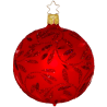 Christbaumkugel Freudentanz Ø 8cm rot matt Inge-Glas Christbaumschmuck