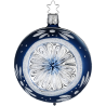 Reflex Christbaumkugel Blütenglanz Mitternachtsblau Ø 8cm Inge-Glas Christbaumschmuck