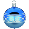 Weihnachtskugeln Ornamental Border Ø 8cm brillantblau Inge-Glas® Magical Blue
