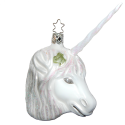 Einhorn Sternenstaub weiß 8,5cm Inge-Glas Manufaktur Unicorn Weihnachtsschmuck